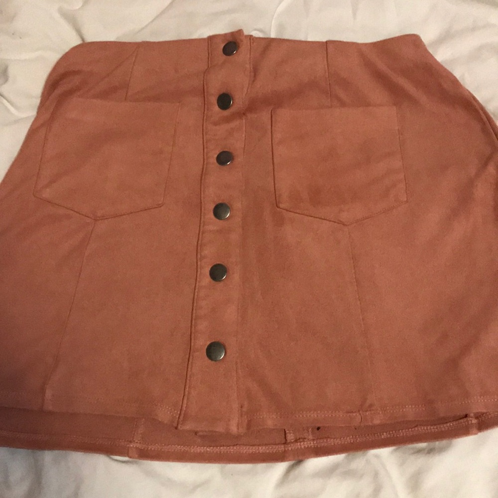 Suede skirt